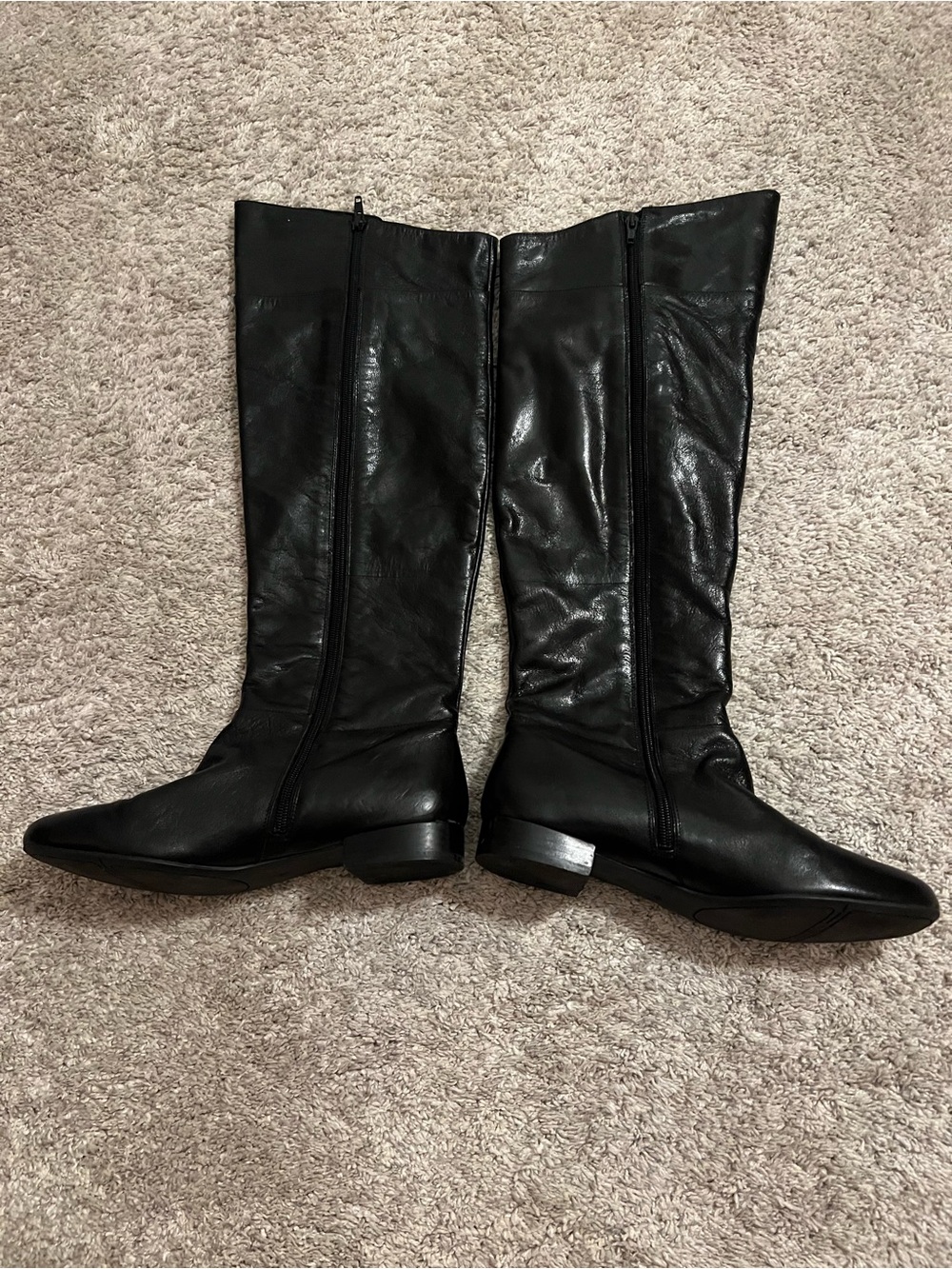 Nine West  Women's Black Leather Knee-High Boots sz 8.5